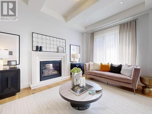 7 Orbit Avenue, Richmond Hill, ON - Indoor Photo Showing Living Room With Fireplace