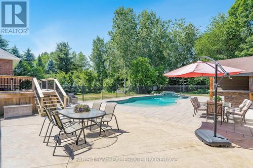 35 Parr Boulevard, Springwater, ON - Outdoor With In Ground Pool With Deck Patio Veranda