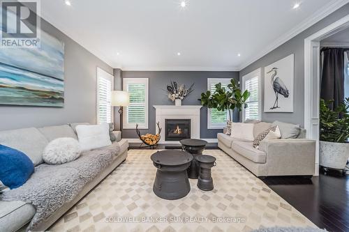 58 Copeland Crescent, Innisfil, ON - Indoor Photo Showing Living Room With Fireplace