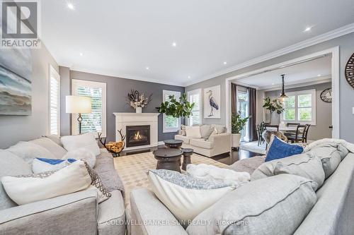 58 Copeland Crescent, Innisfil, ON - Indoor Photo Showing Living Room With Fireplace