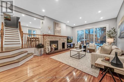 3831 Autumnwood Street, Ottawa, ON - Indoor Photo Showing Living Room With Fireplace