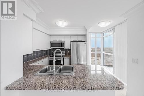 2909 - 225 Sherway Gardens Road, Toronto, ON - Indoor Photo Showing Kitchen With Stainless Steel Kitchen With Double Sink With Upgraded Kitchen