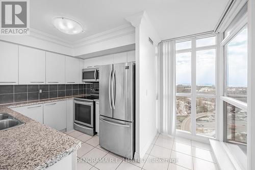 2909 - 225 Sherway Gardens Road, Toronto, ON - Indoor Photo Showing Kitchen With Stainless Steel Kitchen With Upgraded Kitchen