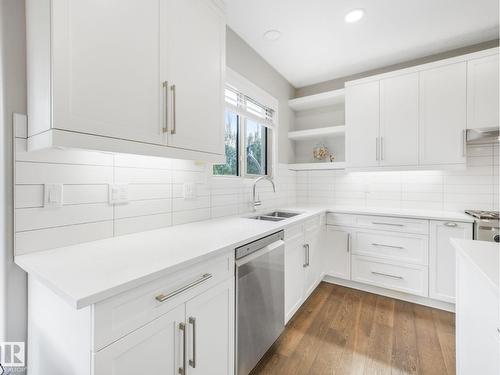 36 Nault Cr, St. Albert, AB - Indoor Photo Showing Kitchen With Double Sink With Upgraded Kitchen