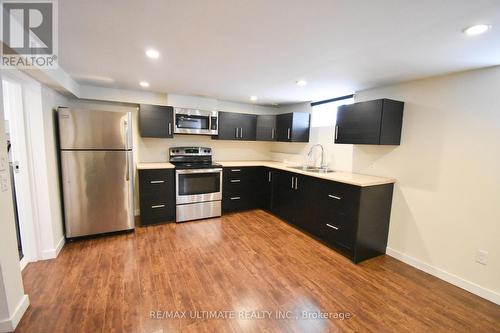 B - 205 Innisfil Street, Barrie, ON - Indoor Photo Showing Kitchen With Stainless Steel Kitchen With Double Sink