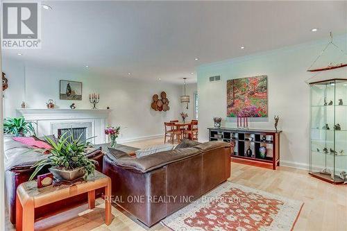 1268 Lorne Park Road, Mississauga, ON - Indoor Photo Showing Living Room With Fireplace