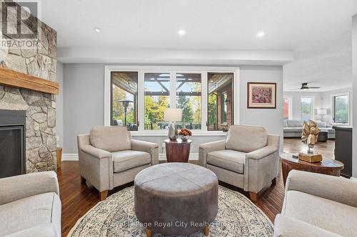 55 Bridle Path, Puslinch, ON - Indoor Photo Showing Living Room With Fireplace