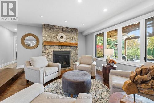 55 Bridle Path, Puslinch, ON - Indoor Photo Showing Living Room With Fireplace