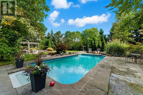 55 Bridle Path, Puslinch, ON - Outdoor With In Ground Pool With Deck Patio Veranda With Backyard