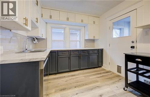 15 Troy Street, Kitchener, ON - Indoor Photo Showing Kitchen With Double Sink