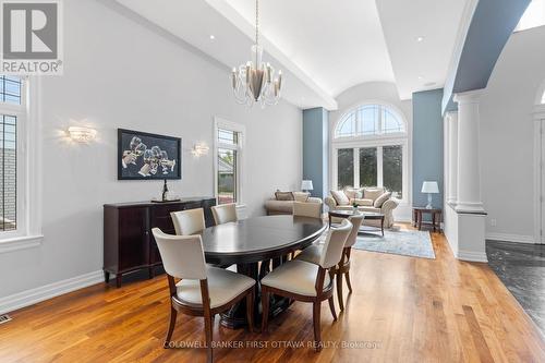 Dining area w luxury chandelier & pot lights above - 1623 Claymor Avenue, Ottawa, ON - Indoor Photo Showing Dining Room