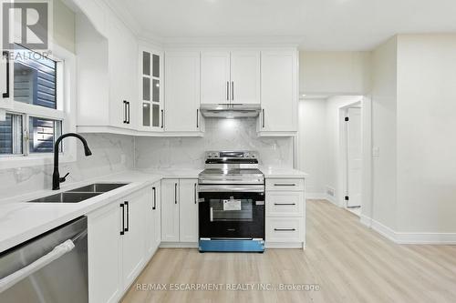 9 Alice Street, Hamilton, ON - Indoor Photo Showing Kitchen With Double Sink With Upgraded Kitchen