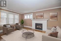 Living room with gas fireplace - 