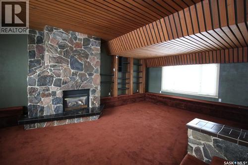 Wills Acreage, Frontier, SK - Indoor With Fireplace