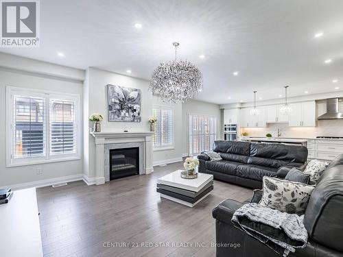 22 Rolling Rock Way, Brampton, ON - Indoor Photo Showing Living Room With Fireplace