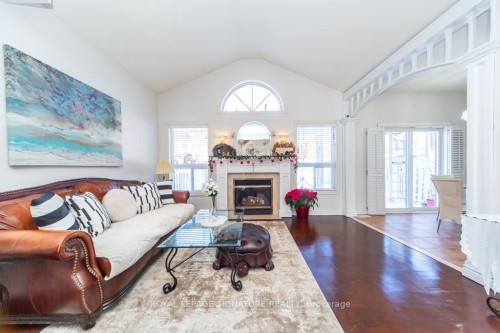 40 Tuscana Boulevard, Vaughan, ON - Indoor Photo Showing Living Room With Fireplace