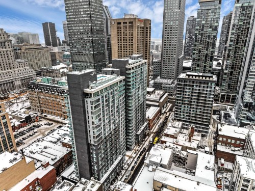 Aerial photo - 405-1211 Rue Drummond, Montréal (Ville-Marie), QC - Outdoor With Facade