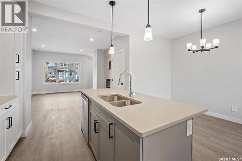 3160 Green Turtle Road, Regina, SK - Indoor Photo Showing Kitchen With Double Sink