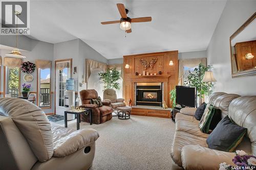 302 6Th Street, Hague, SK - Indoor Photo Showing Living Room With Fireplace