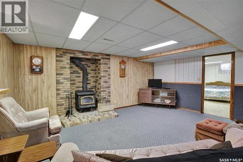 302 6Th Street, Hague, SK - Indoor Photo Showing Basement With Fireplace