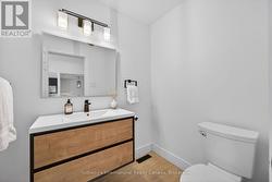Main floor powder room w/floating vanity - 