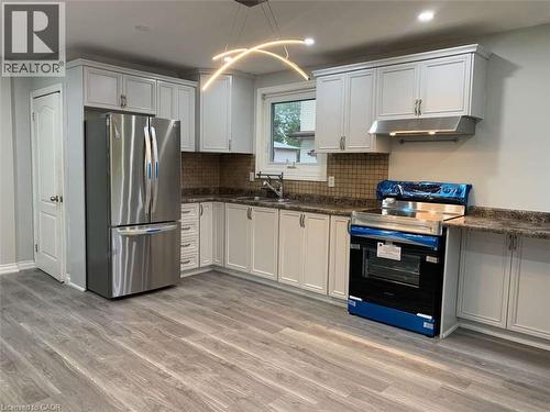 35 Folkestone Avenue Unit# Upper, Hamilton, ON - Indoor Photo Showing Kitchen With Double Sink