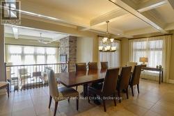 Dining Room Overlooks Living Room & Out to Lake - 