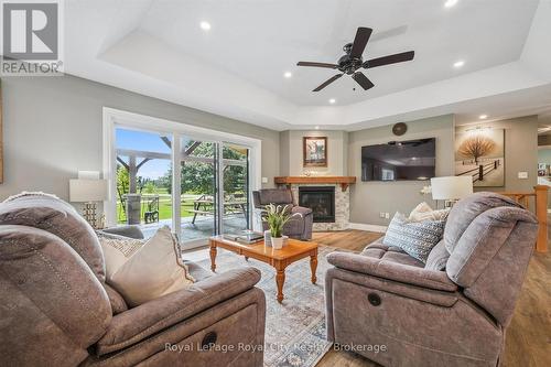 100 Harris Crescent, Southgate, ON - Indoor Photo Showing Living Room With Fireplace