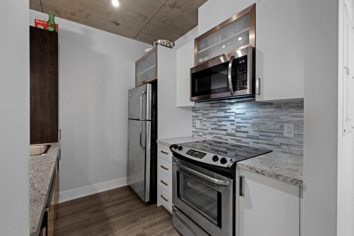 Kitchen - 114-2160 Rue Laforce, Montréal (Ville-Marie), QC - Indoor Photo Showing Kitchen With Upgraded Kitchen