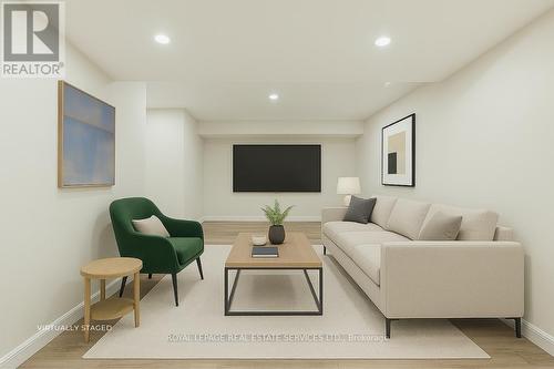 Virtually Staged - Spacious Recreation Room - 137 - 1520 Lancaster Drive, Oakville, ON - Indoor Photo Showing Other Room
