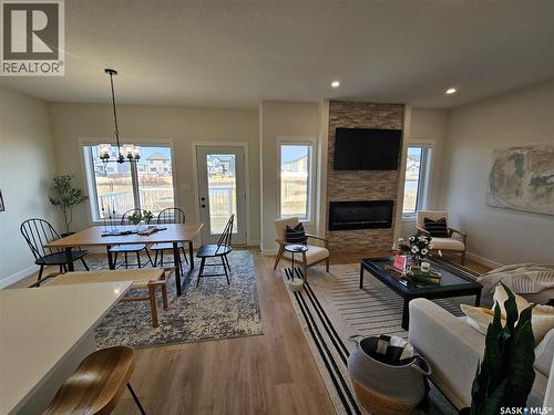 7 Vancouver Crescent, Pilot Butte, SK - Indoor With Fireplace