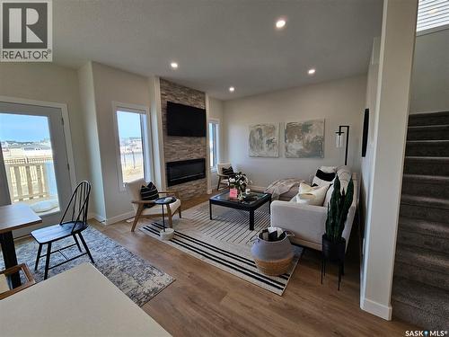 7 Vancouver Crescent, Pilot Butte, SK - Indoor With Fireplace