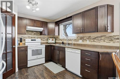 58 Straub Crescent, Regina, SK - Indoor Photo Showing Kitchen With Double Sink