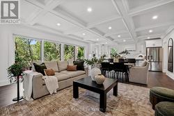 Open Concept Main Floor with Coffered Ceilings. - 