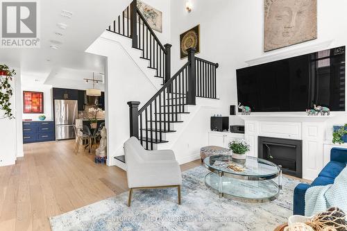 Th22 - 6 Pirandello Street, Toronto, ON - Indoor Photo Showing Living Room With Fireplace