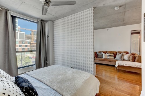Chambre à coucher - 407-950 Rue Notre-Dame O., Montréal (Le Sud-Ouest), QC - Indoor Photo Showing Bedroom