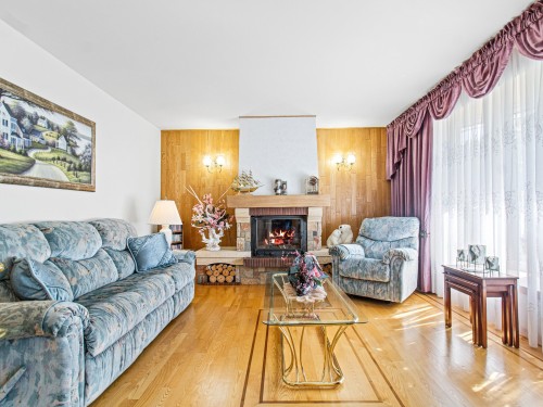Salon - 10 Rue Janick, Brownsburg-Chatham, QC - Indoor Photo Showing Living Room With Fireplace