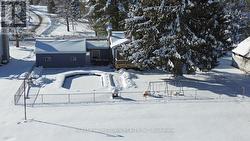 fenced pool and play area - 