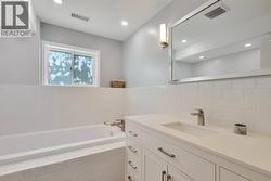Renovated full bathroom on the lower level - 