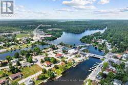 provides views of river to mouth of Balsam Lake - 
