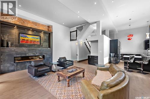 8 1651 Anson Road, Regina, SK - Indoor With Fireplace