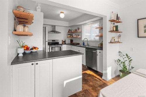 7147 Wright Rd, Sooke, BC - Indoor Photo Showing Kitchen With Double Sink