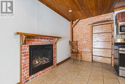 Recently Added Gas Fireplace in Country Kittchen - 