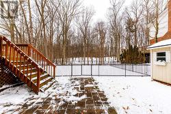 Back deck, patio, pool, trees - 