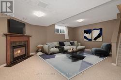 Virtually Staged-Basement Rec Room - 