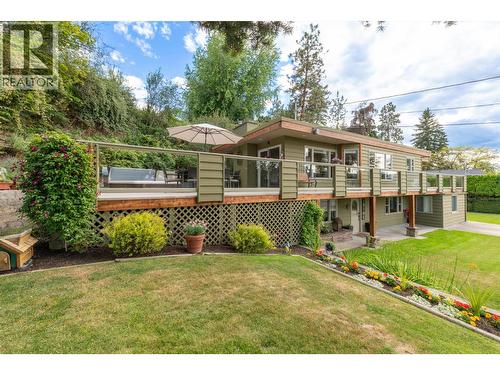 Upper yard features raised garden beds and easy care perennial plants - 391 Braeloch Road, Kelowna, BC - Outdoor