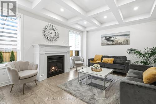 90 Robertson Road, Hamilton, ON - Indoor Photo Showing Living Room With Fireplace
