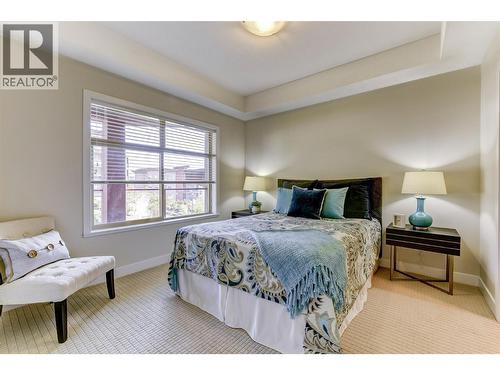 Pictures are from a similar one bedroom staged unit. - 3220 Skyview Lane Unit# 202, West Kelowna, BC - Indoor Photo Showing Bedroom