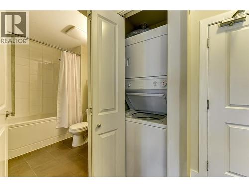 Pictures are from a similar one bedroom staged unit. - 3220 Skyview Lane Unit# 202, West Kelowna, BC - Indoor Photo Showing Laundry Room