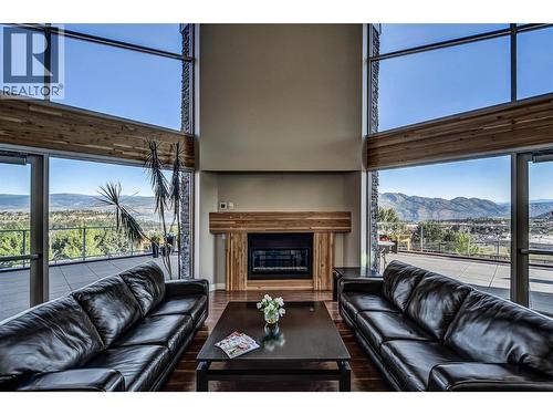 3220 Skyview Lane Unit# 202, West Kelowna, BC - Indoor Photo Showing Living Room With Fireplace